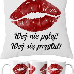 Poduszka i kubek walentynki