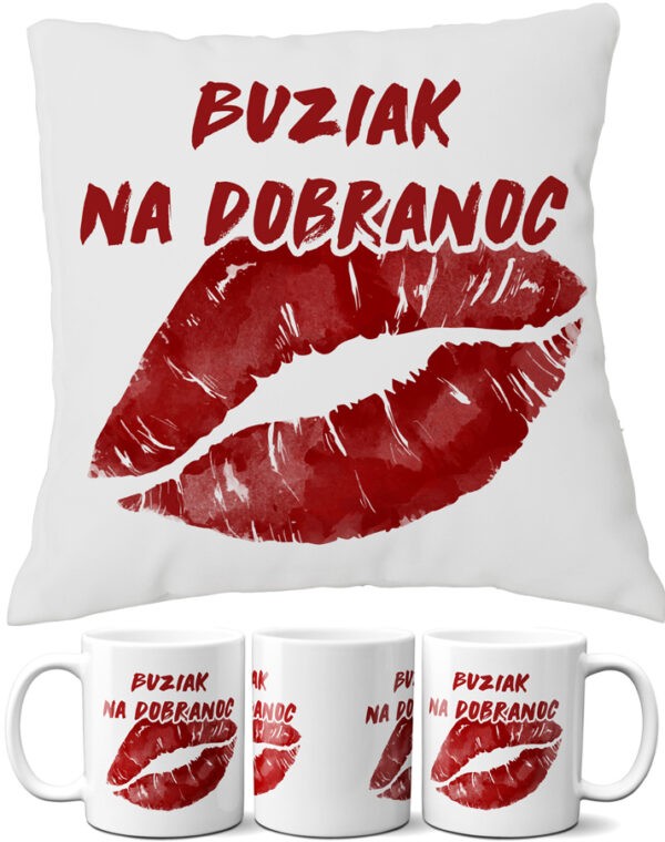Poduszka i kubek walentynki