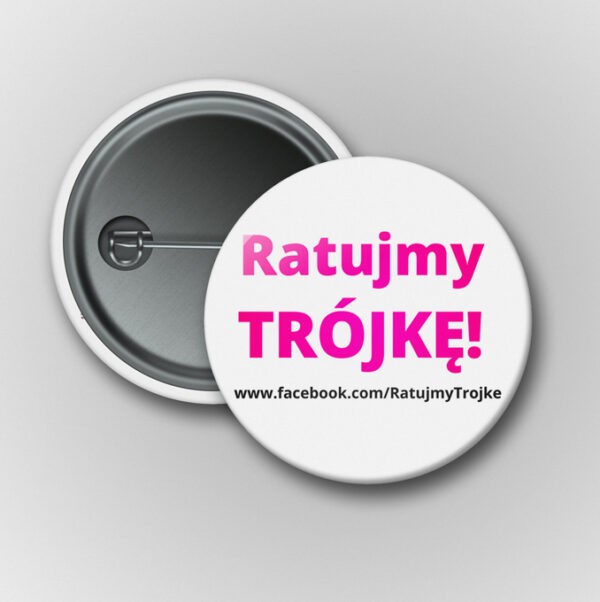 Przypinka ratujmy trójkę