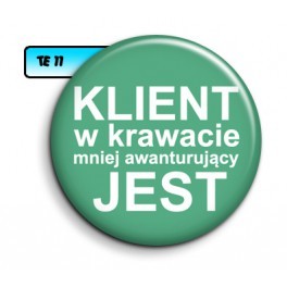 Przypinka klient w krawacie