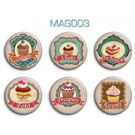 magnesy na lodówkę vintage
