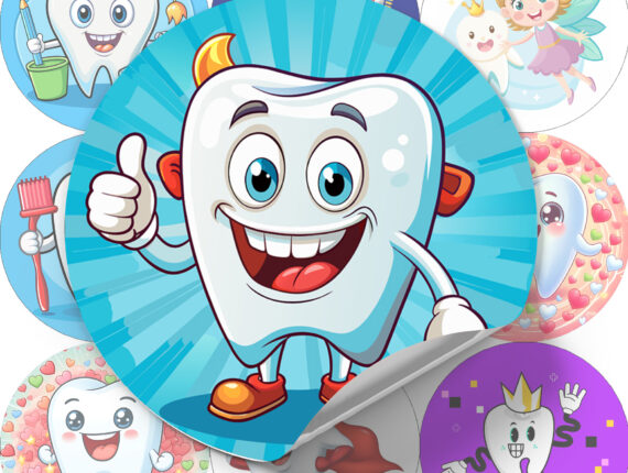 Naklejki Dzielny Pacjent - Zęby Dentysta