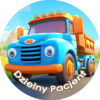 Naklejki Dzielny Pacjent - Samochody Pojazdy Koparki