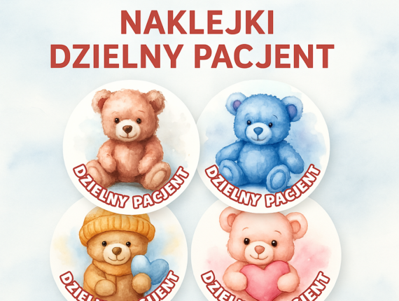 Baner - Naklejki Dzielny Pacjent - Misie