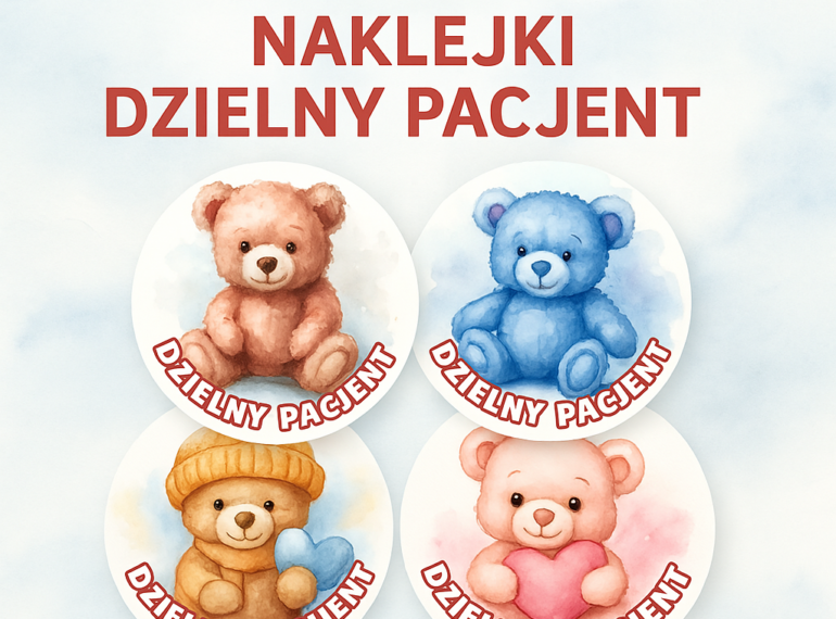 Baner - Naklejki Dzielny Pacjent - Misie