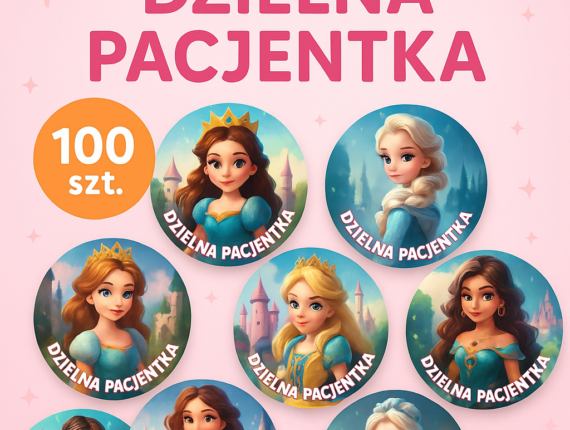 Naklejki - Dzielna Pacjentka - Księżniczki