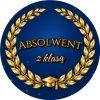 Wzór: Przypinka Absolwent z Klasą – grafika z napisem Absolwent z klasą