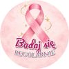 Wzór: Przypinka Badaj Się Regularnie – grafika z napisem Badaj się regularnie