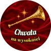 Wzór: Przypinka Chwała na Wysokości – grafika z napisem Chwała na wysokości