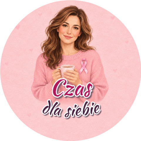 Wzór: Przypinka Czas dla Siebie – grafika z napisem Czas dla siebie