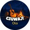 Wzór: Przypinka Czuwaj Imię Gitara – napis Czuwaj! i pole imię