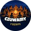 Wzór: Przypinka Czuwamy Razem – grafika z napisem Czuwamy razem
