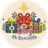 Wzór: Przypinka Dary dla Dzieciątka – grafika z napisem Dary dla Dzieciątka