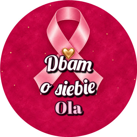 Wzór: Przypinka Dbam o Siebie Imię – napis Dbam o siebie i pole imię