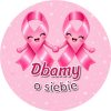Wzór: Przypinka Dbamy o Siebie – grafika z napisem Dbamy o siebie