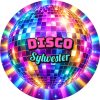 Wzór: Przypinka Disco Sylwester – sylwestrowa grafika z napisem Disco Sylwester