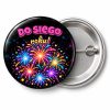 Przypinka Do Siego Roku Neon: przypinka na Sylwestra z napisem Do siego roku! – przód i aluminiowy tył z agrafką