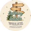 Wzór: Przypinka Dobrzy Ludzie Wielkie Przygody – grafika z napisem Dobrzy ludzie wielkie przygody