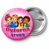 Przypinka Dyżurna Grupy Przedszkolaki: przypinka dla dyżurnego z napisem Dyżurna grupy – przód i aluminiowy tył z agrafką