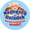 Wzór: Przypinka Dziadek ma Najlepsze Wnuki – pastelowa grafika z napisem Najlepszy Dziadek bo ma najlepsze wnuki!