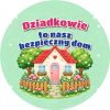 Wzór: Przypinka Dziadkowie Bezpieczny Dom – pastelowa grafika z napisem Dziadkowie to nasz bezpieczny dom