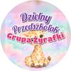 Wzór: Przypinka Dzielny Przedszkolak Grupa Żyrafki – napis Dzielny Przedszkolak i pole grupa