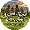 Wzór: Przypinka Dzień Myśli Braterskiej Hufiec Góry – napis Dzień Myśli Braterskiej i pole nazwa hufca