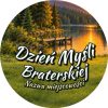 Wzór: Przypinka Dzień Myśli Braterskiej Miejscowość Jezioro – napis Dzień Myśli Braterskiej i pole miejscowość