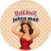 Wzór: Przypinka Dziś Król Jutro Mąż Pin-up z Koroną – grafika z napisem Dziś król, jutro mąż