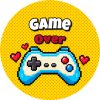 Wzór: Przypinka Game Over Pikselowy Pad – grafika z napisem Game Over