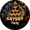 Wzór: Przypinka Gatsby Party – sylwestrowa grafika z napisem Gatsby Party
