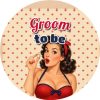 Wzór: Przypinka Groom to Be Pin-up z Obrączką – grafika z napisem Groom to be