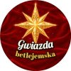 Wzór: Przypinka Gwiazda Betlejemska Złota – grafika z napisem Gwiazda betlejemska