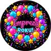 Wzór: Przypinka Impreza Roku – sylwestrowa grafika z napisem Impreza roku!