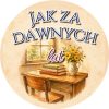 Wzór: Przypinka Jak za Dawnych Lat – grafika z napisem Jak za dawnych lat