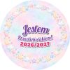 Wzór: Przypinka Jestem Przedszkolakiem z Rokiem Przedszkolnym Pierścień Gwiazdek – napis Jestem Przedszkolakiem! i pole rok przedszkolny