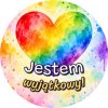 Wzór: Przypinka Jestem Wyjątkowy Plama – grafika z napisem Jestem wyjątkowy!