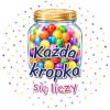 Wzór: Przypinka Każda Kropka Się Liczy – grafika z napisem Każda kropka się liczy
