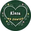 Wzór: Przypinka Klasa na Zawsze – grafika z napisem Klasa na zawsze