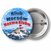Przypinka Klub Morsów Latarnia: przypinka dla morsów z napisem Klub Morsów oraz polem nazwa klubu (np. Nazwa klubu) – przód i aluminiowy tył z agrafką