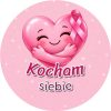 Wzór: Przypinka Kocham Siebie – grafika z napisem Kocham siebie