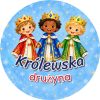Wzór: Przypinka Królewska Drużyna – grafika z napisem Królewska drużyna