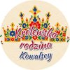 Wzór: Przypinka Królewska Rodzina – napis Królewska rodzina i pole nazwisko