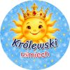 Wzór: Przypinka Królewski Uśmiech – grafika z napisem Królewski uśmiech