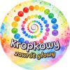 Wzór: Przypinka Kropkowy Zawrót Głowy – grafika z napisem Kropkowy zawrót głowy