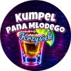 Wzór: Przypinka Kumpel Pana Młodego z Imieniem Neonowy Shot z Limonką – napis Kumpel Pana Młodego i pole imię