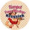Wzór: Przypinka Kumpel Pana Młodego z Imieniem Pin-up Kelnerka – napis Kumpel Pana Młodego i pole imię