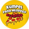 Wzór: Przypinka Kumpel Pana Młodego z Imieniem Pizza – napis Kumpel Pana Młodego i pole imię