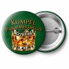 Przypinka Kumpel Pana Młodego z Imieniem Szklanka Whisky: przypinka na wieczór kawalerski z napisem Kumpel Pana Młodego oraz polem imię (np. Krzysiek) – przód i aluminiowy tył z agrafką