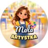 Wzór: Przypinka Mała Artystka z Paletą – grafika z napisem Mała artystka
